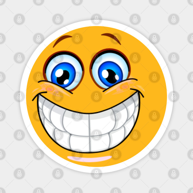 Big Smiley Face With Teeth Smiley Face Magnet Teepublic Au