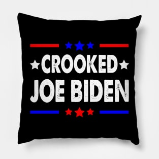 Crooked Joe Biden Trump quote(ON BACK) Pillow