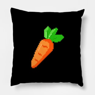 Pixel Art Carrot Pillow