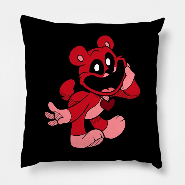 Smiling Critters Pillow by GushikenART