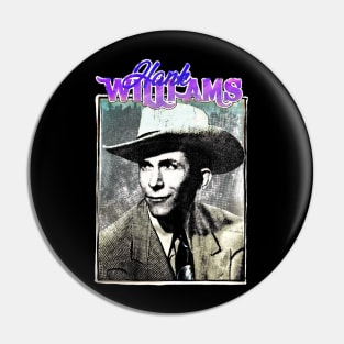 Hank Williams Jr >>> Vintage Faded Style Fan Design Pin