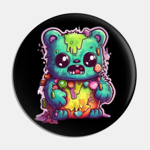 Gummy Bear Zombie,Kawaii Zombie Food Monsters: When the Cuties Bite Back - A Playful and Spooky Culinary Adventure! Pin by HalloweeenandMore