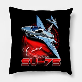 SU-75 Checkmate Stealth Fighter Aircraft Pillow