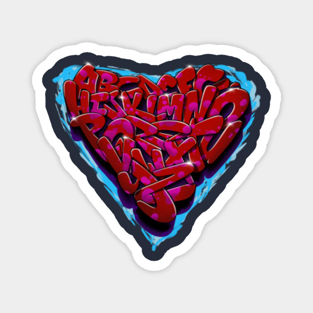 Graffiti Alphabet Love Letters Graffiti Alphabet Magnes Teepublic Pl