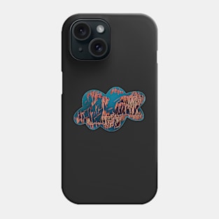 Cloud shape in blue Phone Case