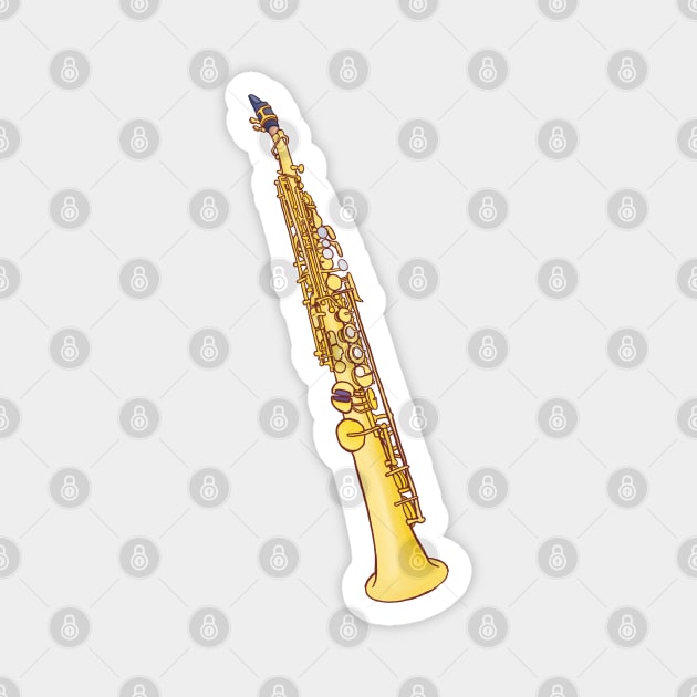 Soprano saxophone Magnet by ElectronicCloud