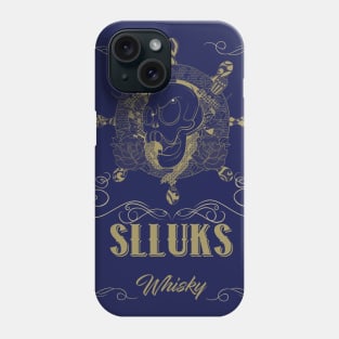 Tasteful Slluks whiskey logo design Phone Case