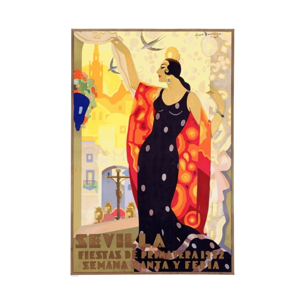 Sevilla - Seville, Spain Poster for the 1932  Holy Week Spring Festival by Naves