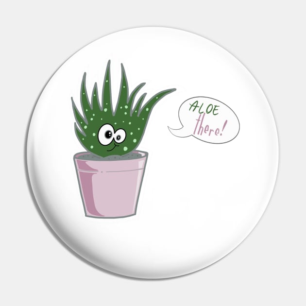 Aloe there  kawaii succulent Pin by CALLAILLUSTRATE