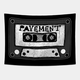 pavement cassette black and white Tapestry