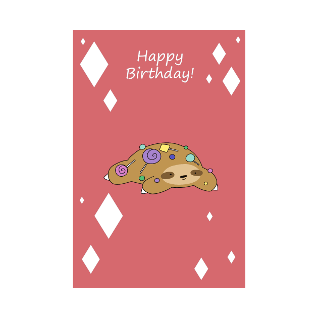 "Happy Birthday" Candy Sloth by saradaboru