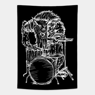 SEEMBO Beast Playing Drums Drummer Drumming Musician Band Tapestry