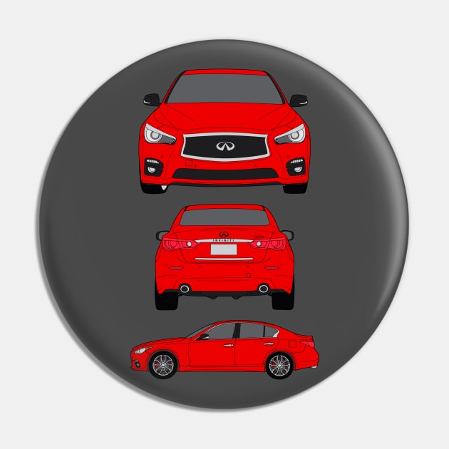 Red Infiniti Q50 Pin by BoombasticArt