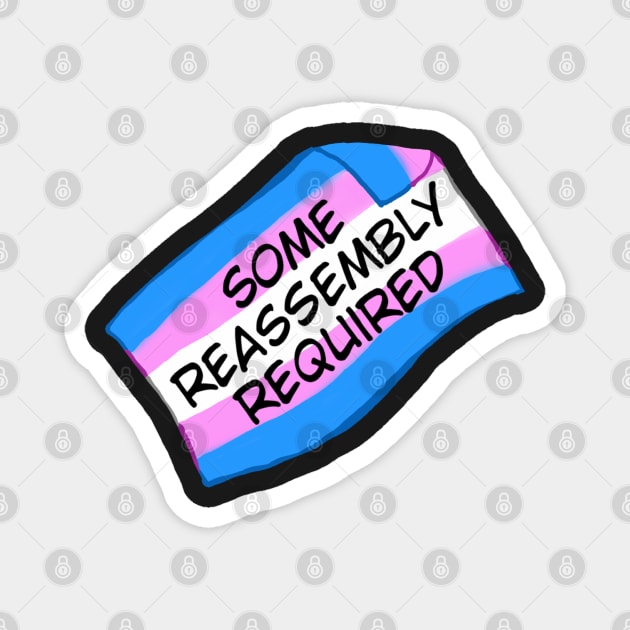 Trans-Pride: Reassembly Required Lable Magnet by UVGloPanda