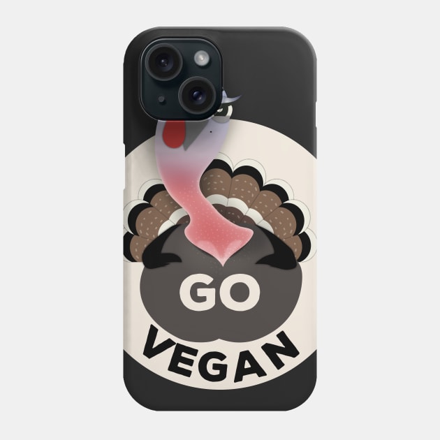 Angry Turkey Go Vegan Thanksgiving 2017 Phone Case by JustPick