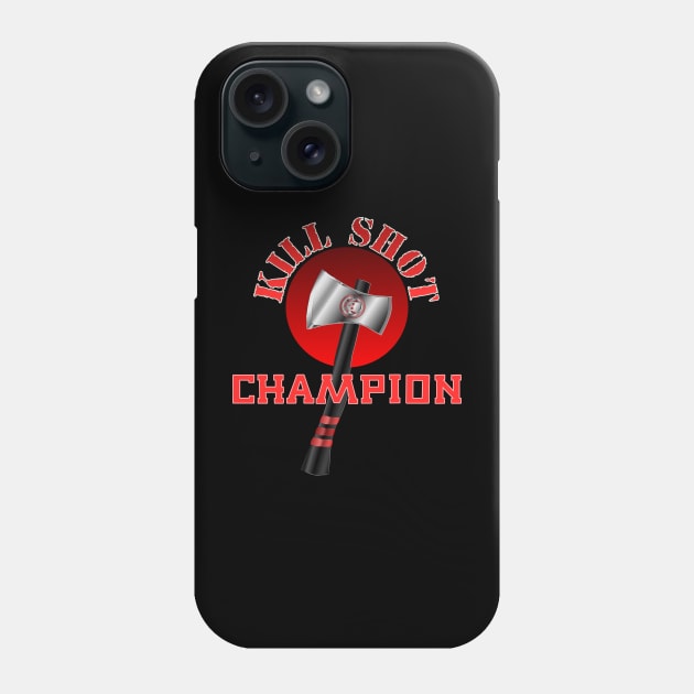 Kill Shot Champion Competition Throwing Axe Phone Case by geodesyn