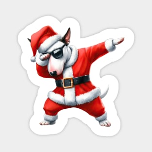 Christmas Bull Terrier Dog Dabbing Dance Magnet