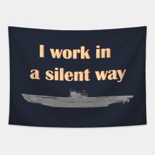 German Submarine Silent Introvert Tapestry