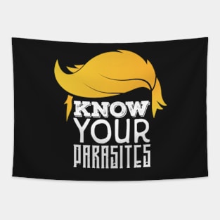 Know Your Parasites Anti Biden,Funny Biden shirt Tapestry