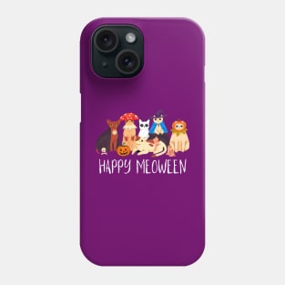 Happy Meoween Creepy Cute Cats Halloween Funny Phone Case