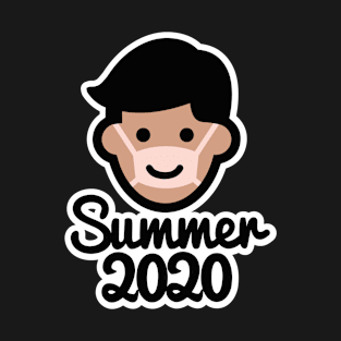 Summer 2020 face mask sun tan vacation facemask  corona boy T-Shirt