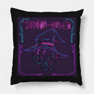 The Witch Skull, Techno-Coven GothCon 2022 Pillow