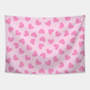 Pink Love Hearts Tapestry