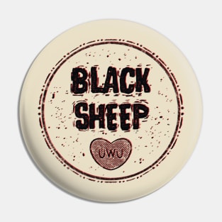 black sheep (black) Pin