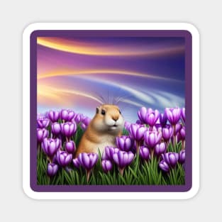 Gopher in Crocuses Magnet