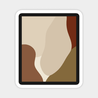 Minimal Modern  Abstract Shapes Warm Tones  Design Magnet