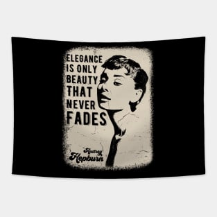 Vintage Distressed Audrey Hepburn Tapestry