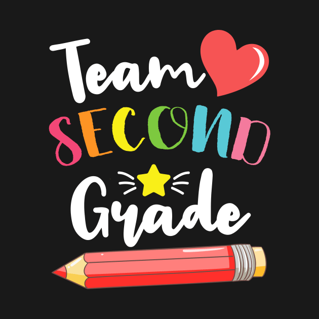 Team Second Grade Cute Back To School Gift For Teachers and Students by BadDesignCo
