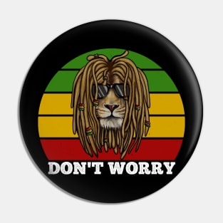 Don't Worry, Jamaica, Rasta African Lion Pin