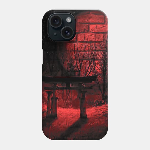 bird perch torii Phone Case by Dorosh.art