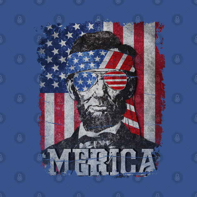 Discover Merica Lincoln - 4th Of July - T-Shirt