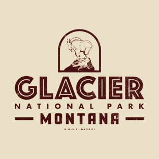 Glacier National Park - Brown T-Shirt