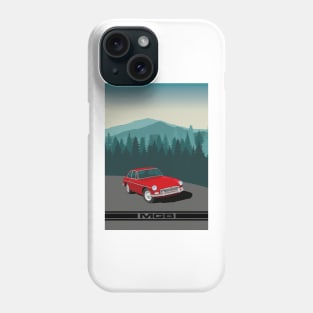 MGB GT Post-Card Style Poster Phone Case