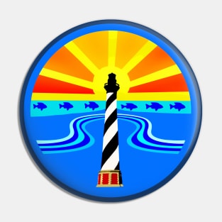 Hatteras Lighthouse Rays Pin