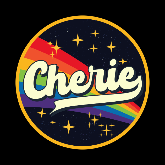 Cherie // Rainbow In Space Vintage Style by LMW Art