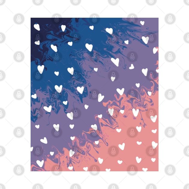 Valentine’s Day Galaxy Vintage Hearts | Swirl Pattern by Jennggaa