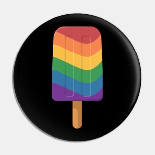 Cute LGBT Pride Rainbow Ice Pop Pin