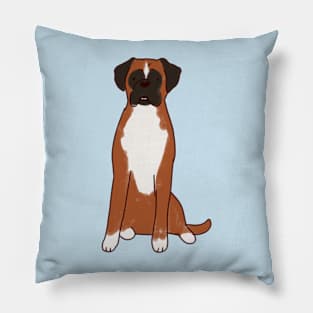 boxer dog drawing Pillow