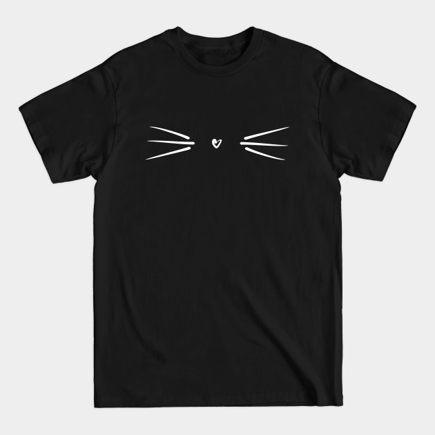 Discover Cute Cat Face Kitten Whiskers - Cat Face Mask - T-Shirt