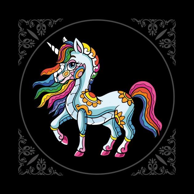 Rainbow Unicorn: Blooming Beauty by TheMythicalCreatures