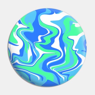 Abstract Marble Swirl Texture - Ocean Tones Inspired Organic Flow Pin