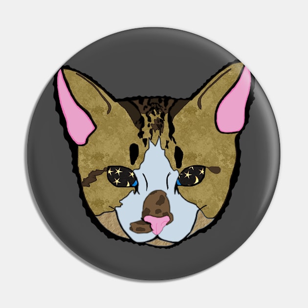 Spaced-Out Kitty Pin by GudOxy