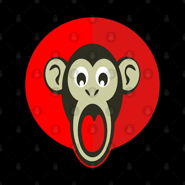 Screaming Shock the Monkey Art Design by Webdango