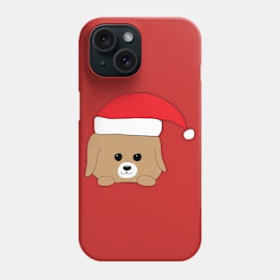 Dog in Santa Hat Phone Case