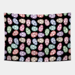 Colorful Sugar Skull Pattern Tapestry