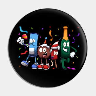 New Year Characters Pin
